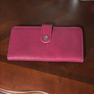 Portland Leather Goods Pink Leather Women's Wallet